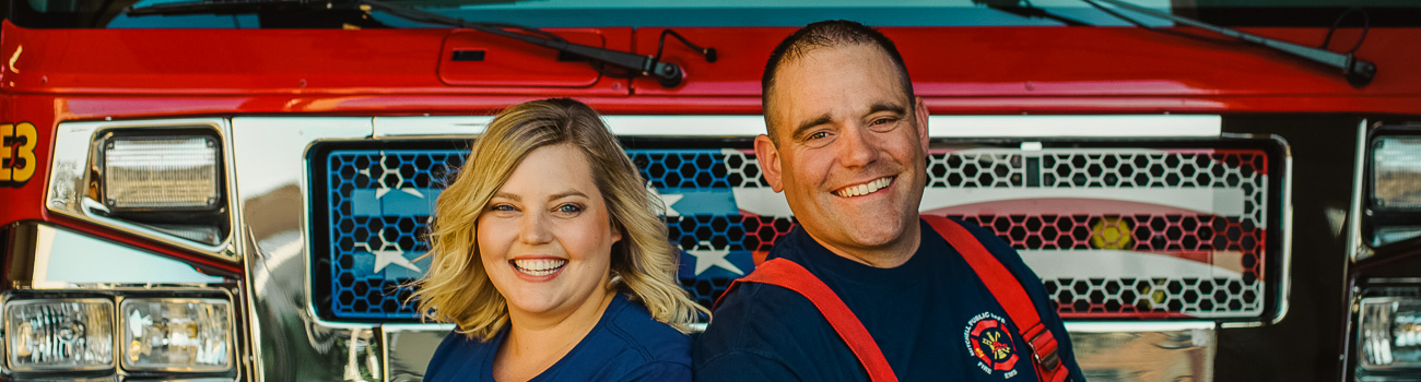 Volunteer firefighters and insurance professionals