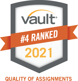 Vault #4 ranked internship for quality of assignments